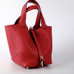 Hermes Picotin 18 Clemence Red- C Stamp