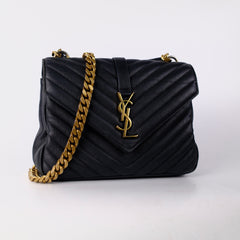 Saint Laurent Small College Black