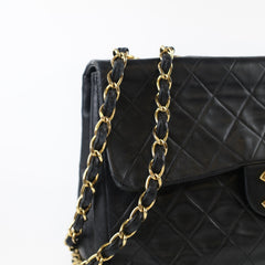 Chanel Vintage Maxi Flap 24K Lambskin Black