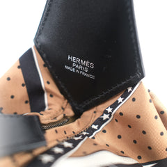 Hermes Balusoie Silk Bag Biscuit/Noir