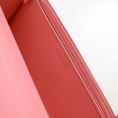 Chanel Caviar Wallet on Chain with Top Handle WOC Pink GHW Microchipped