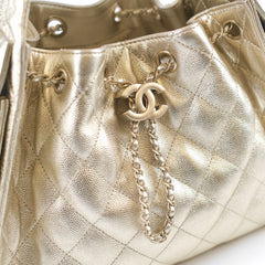Chanel Small 25 Caviar Gold