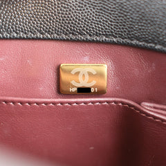 Chanel Coco Handle Medium Black Caviar Microchip