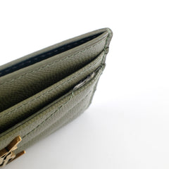 Saint Laurent Cassandre Card holder Khaki Calfskin