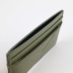 Saint Laurent Cassandre Card holder Khaki Calfskin