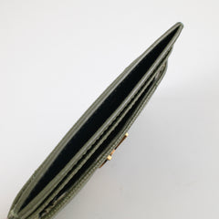 Saint Laurent Cassandre Card holder Khaki Calfskin