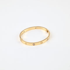 Cartier Love Bracelet 6 Diamonds Size 17 Yellow Gold (2018)