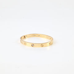 Cartier Love Bracelet 6 Diamonds Size 17 Yellow Gold (2018)