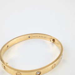 Cartier Love Bracelet 6 Diamonds Size 17 Yellow Gold (2018)