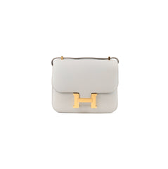 Hermes Mini Constance 18 Gris Perle K Stamp