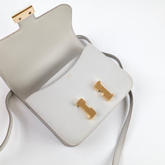 Hermes Mini Constance 18 Gris Perle K Stamp