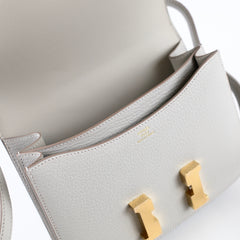 Hermes Mini Constance 18 Gris Perle K Stamp