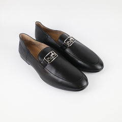 Hermes Mens Tenor Loafers Black Size 43