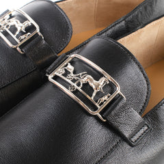 Hermes Mens Tenor Loafers Black Size 43
