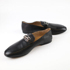 Hermes Mens Tenor Loafers Black Size 43
