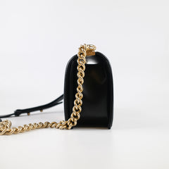 Chanel Old Medium Lambskin Boy Bag Black