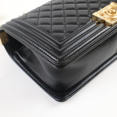 Chanel Old Medium Lambskin Boy Bag Black