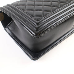 Chanel Old Medium Lambskin Boy Bag Black