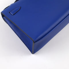 Hermes Kelly Pochette Blue Electric C Stamp
