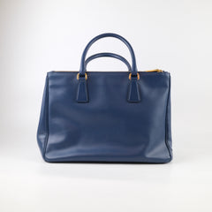 Prada Saffiano Lux Galleria Double-zip Tote bag Medium Navy