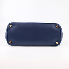 Prada Saffiano Lux Galleria Double-zip Tote bag Medium Navy