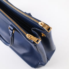 Prada Saffiano Lux Galleria Double-zip Tote bag Medium Navy