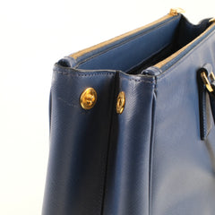 Prada Saffiano Lux Galleria Double-zip Tote bag Medium Navy