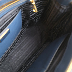 Prada Saffiano Lux Galleria Double-zip Tote bag Medium Navy
