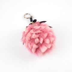 Fendi Pink Mink/Leather Pineapple Bag Charm