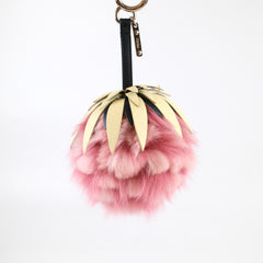 Fendi Pink Mink/Leather Pineapple Bag Charm