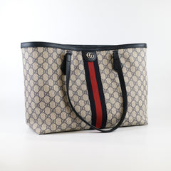 Gucci Large Ophidia Tote GG Supreme Canvas