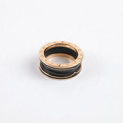 Bvlgari B Zero 1. Pink Gold/Black Ceramic Size 52 Ring