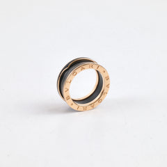 Bvlgari B Zero 1. Pink Gold/Black Ceramic Size 52 Ring