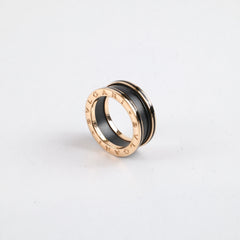 Bvlgari B Zero 1. Pink Gold/Black Ceramic Size 52 Ring