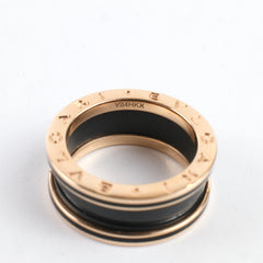 Bvlgari B Zero 1. Pink Gold/Black Ceramic Size 52 Ring