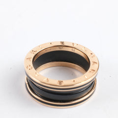 Bvlgari B Zero 1. Pink Gold/Black Ceramic Size 52 Ring