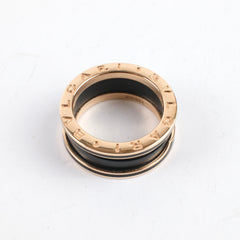 Bvlgari B Zero 1. Pink Gold/Black Ceramic Size 52 Ring