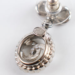 Chanel Crystal Bow Bow Detail Dangle Drop Earrings Costume Jewellery