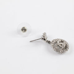 Chanel Crystal Bow Bow Detail Dangle Drop Earrings Costume Jewellery