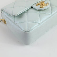 Chanel Caviar My Perfect Mini Iridescent Blue
