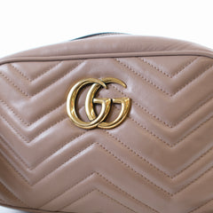 Gucci Small Marmont camera bag Nude