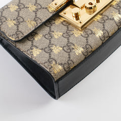 Gucci Small Padlock Bee x GG Supreme Canvas bag
