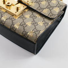 Gucci Small Padlock Bee x GG Supreme Canvas bag