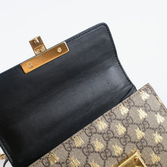 Gucci Small Padlock Bee x GG Supreme Canvas bag