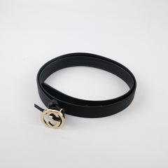 Gucci GG Interlocking Belt Black Size Size 100