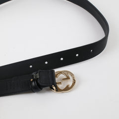 Gucci GG Interlocking Belt Black Size Size 100