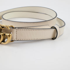 Gucci GG Marmont Thin Belt White Size 100
