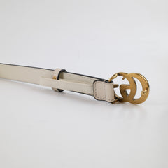 Gucci GG Marmont Thin Belt White Size 100