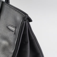 Hermes Birkin 35 Ardennes Black GHW - C Square Stamp