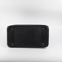Hermes Birkin 35 Ardennes Black GHW - C Square Stamp
